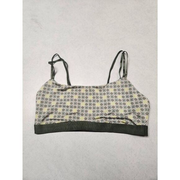 Adore Me size M Green Geometric Print Bralette Light Support Sports Bra - Picture 1 of 3